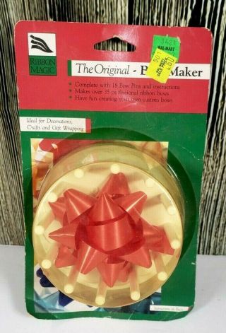Nos Vintage Ribbon Magic The Bow Maker Open Box In Factory Package