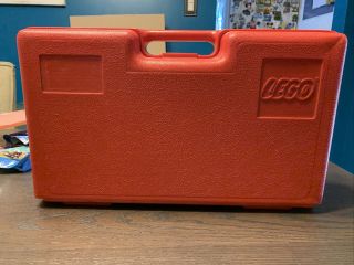 Vintage Red Hard Plastic Lego Carrying Storage Or Travel Case 1980 
