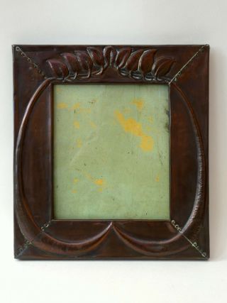Fine British Arts & Crafts Copper Picture Mirror Frame Liberty Style