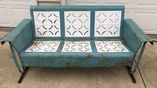 Vintage Co Metal Porch Glider & Matching Chair