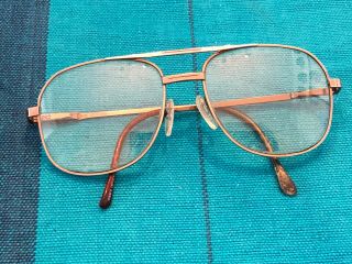 Vtg 1970’s Men’s Eyeglasses Frames Metal Silver Square 58 - 17 Dans Eyewear Avanti