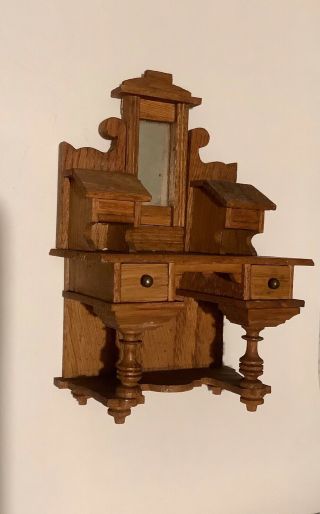 Antique German Dolls House Schneegas Dressing Table With Mirror