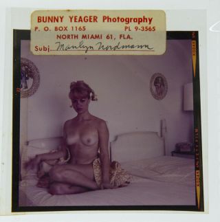 Bunny Yeager 1960s Camera Color Transparency Pretty Blonde Nude Marilyn Nordmann 2