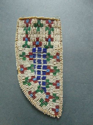 Antique Native American Indian Beaded Leather Knife Sheath