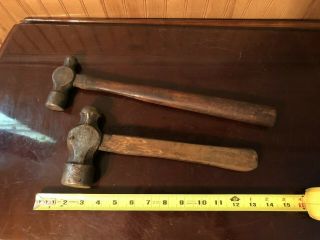 Antique Blacksmith Forge Anvil Hammer Ball Peen Over 2 1/2 Lbs And Stanley 310b
