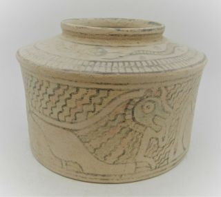 Museum Quality Ancient Indus Valley Harappan Terracotta Painted Pyxis Vessel