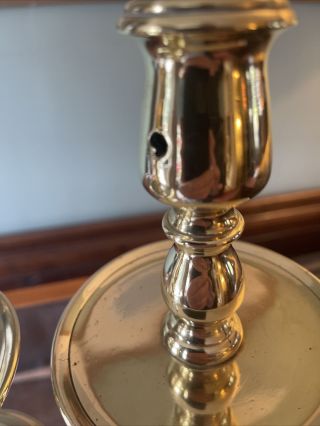 antique 18th century Heemskerk Brass Candlesticks Pair 4