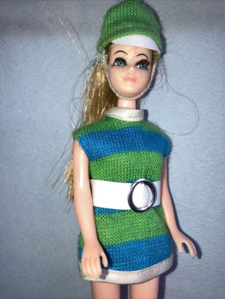 Topper Dawn Dancing Doll In Pippa Hats Off Rio Mini Dress & Knickers Green Blue