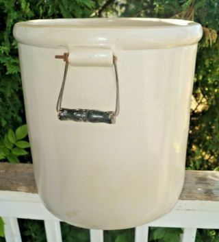 Antique 1920s Red Wing Pottery Stoneware With Handles 10 Gal Crock - Jug Churn 6