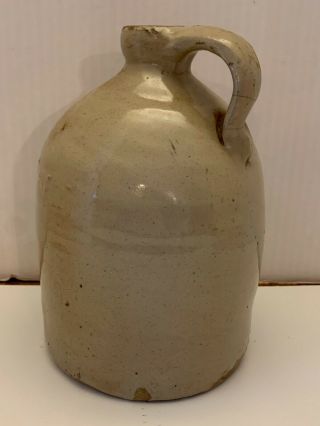 SUNNY SIDE SALOON LEBANON KY ANTIQUE WHISKEY JUG WITH HANDLE 8.  25 