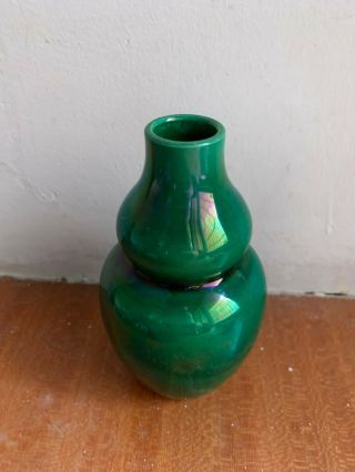 Antique Chinese China Green - Glazed Crackle Porcelain Ceramic Vases 5