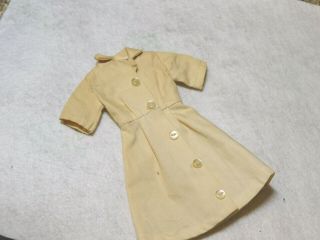 Vintage Tammy Doll Beige Cotton Button Front Dress Snapped Closed