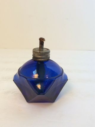Antique Cobalt Alcohol Lamp Burner Spirit Lamp