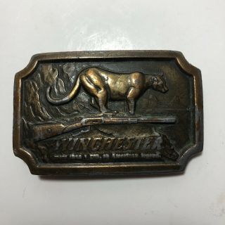1976 Winchester Belt Buckle With Mountain Lion