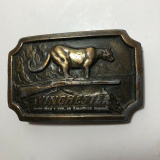 1976 Winchester Belt Buckle With Mountain Lion 2