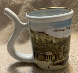 Antique 1938 KARLSBAD Czech Porcelain Flat Spa Infirmary Sipping Cup. 2