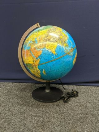 Scan Globe A/s Denmark 1972 1985 Gb Edition Karl F.  Harig Light Up World Desk