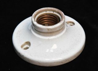 Vintage Ceramic Porcelain Ceiling Mount Light Bulb Fixture