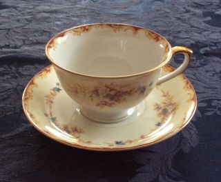 Vintage National China Wembley Footed Cup & Saucer