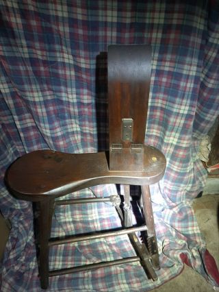 Antique J.  D.  Randall Leather Stitching Horse - Over 100 Years Old Cincinnati Oh.