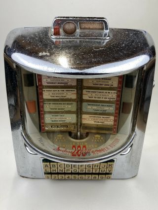 Vintage Seeburg 200 Wall - O - Matic Jukebox Table Top Selector Antique Counter