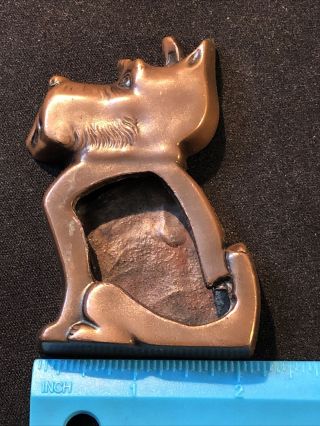 Vtg Antique Jb Jenning Brothers Bronze Scottie Dog Terrier Ashtray Cigar Holder