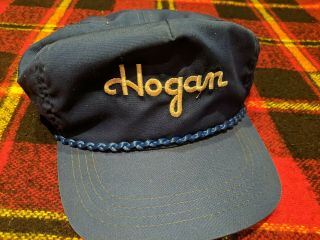 Vintage Hogan Trucker Snapback Cap Hat Blue Embriodered