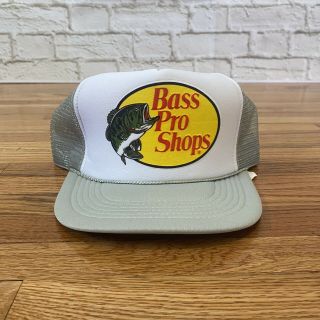 Vintage Bass Pro Shops Trucker Hat Snap Back Hat Olive Green Baseball Cap