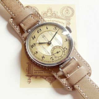 Alpina 273 Oversize 44mm Trench Military Swiss Wrist Watch Ww I 1 2 1910s F Men