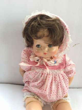 Effanbee Composition Sweetie Pie Doll 17 " Lovely Dress
