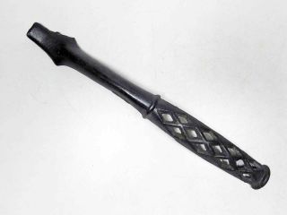 Antique Cast Iron Lid Lifter For Stove With Open Work Handle -
