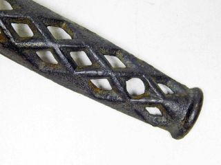 Antique Cast Iron Lid Lifter for Stove With Open Work Handle - 3