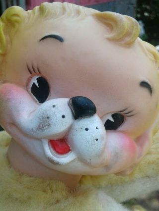 Vtg Rubber Face Rubber Head My Toy Squeak Dog Puppy Pup Rushton Style 2