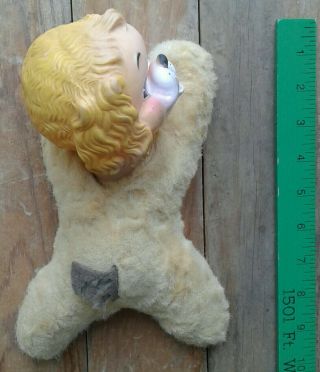 Vtg Rubber Face Rubber Head My Toy Squeak Dog Puppy Pup Rushton Style 3