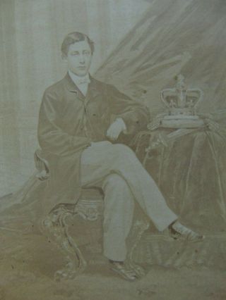C.  1860 Antique Photograph Of Prince Albert - Signed By The Prince - Edward Vii