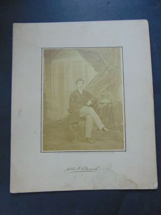 c.  1860 ANTIQUE PHOTOGRAPH of PRINCE ALBERT - SIGNED by the PRINCE - EDWARD VII 3