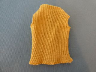 Vintage Barbie 1881 Made For Each Other Yellow Knit Ribbed Top,  Htf
