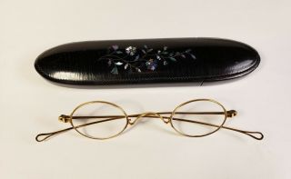 Hallmarked Solid 14k Gold Spectacles.  Marked And.  Antique,  1.  00 Readers.