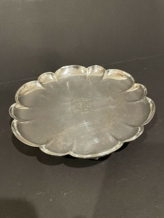 Antique 1912 Gorham Sterling Silver.  925 Footed Calling Card Tray 350g Grams 2