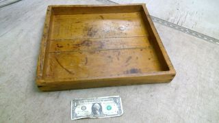 Large 16 3/4 " X 15 1/2 " Rustic Antique Wood Serving Tray Board
