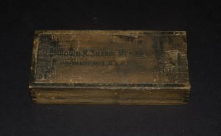 Antique Brown & Sharpe Providence Ri Wood Box Empty Micrometer Caliper