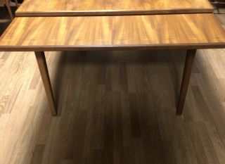 Vintage Danish Teak Draw Leaf Dining Table And 6 Chairs 4