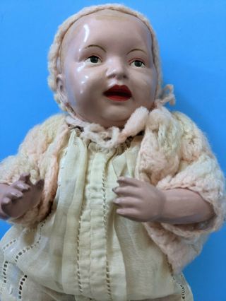 Rare Antique Doll Biskoline Baby Doll_ The Parsons - Jackson Co Ohio 10in.