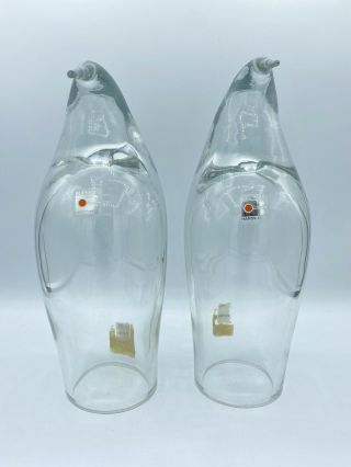 Vintage Blenko American Art Glass Figurine Penguin Usa 10 - Inch