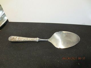 S Kirk & Son Co " Repousse " Sterling Cake/pie Server 10 3/8 "