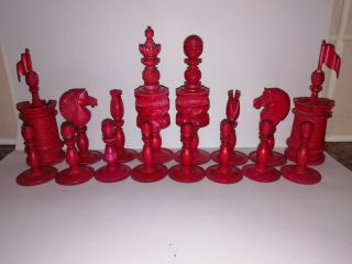 Antique Barleycorn Chess Set By Jaques & Son London Bovine