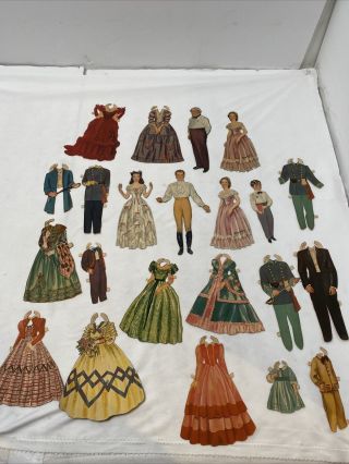 Vintage 1990 Turner " Gone With The Wind " With 18 Paper Dolls In Book,  Cut