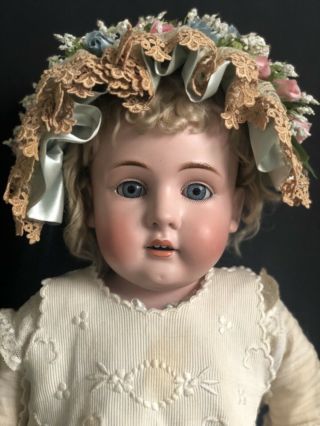 Antique Germany Kestner 30” Doll Bisque Head Kid Leather Body Marked Dept 154 6