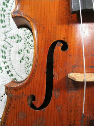 Lovely Old Antique 19th Century Violin Stamped Twice 4/4