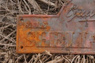 Antique 1930 ' s Cast Iron Shell Oil Sign Service Station Gas Station 2